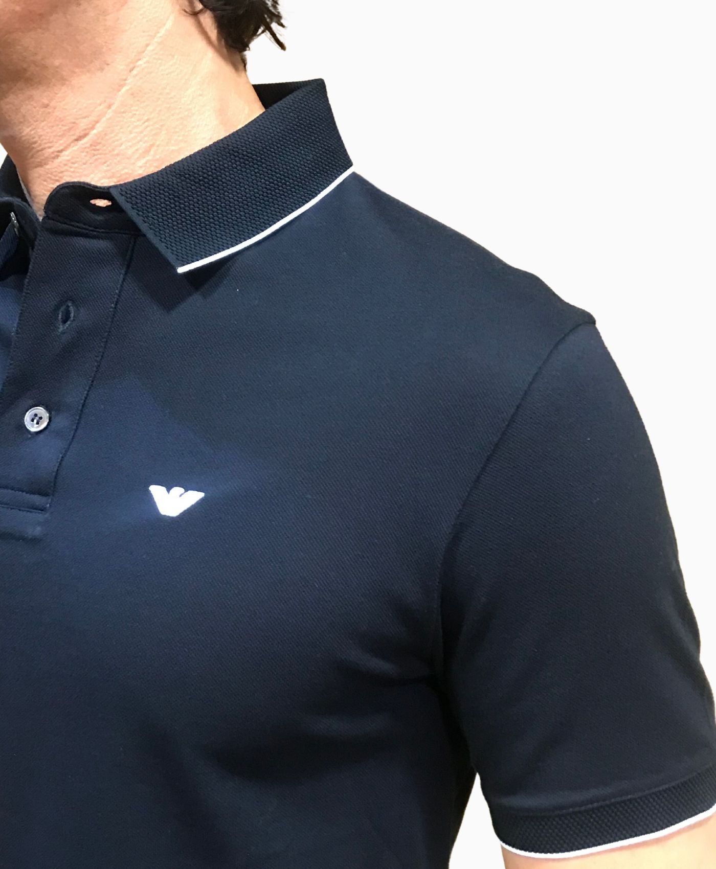 Polo Navy Collo Marino