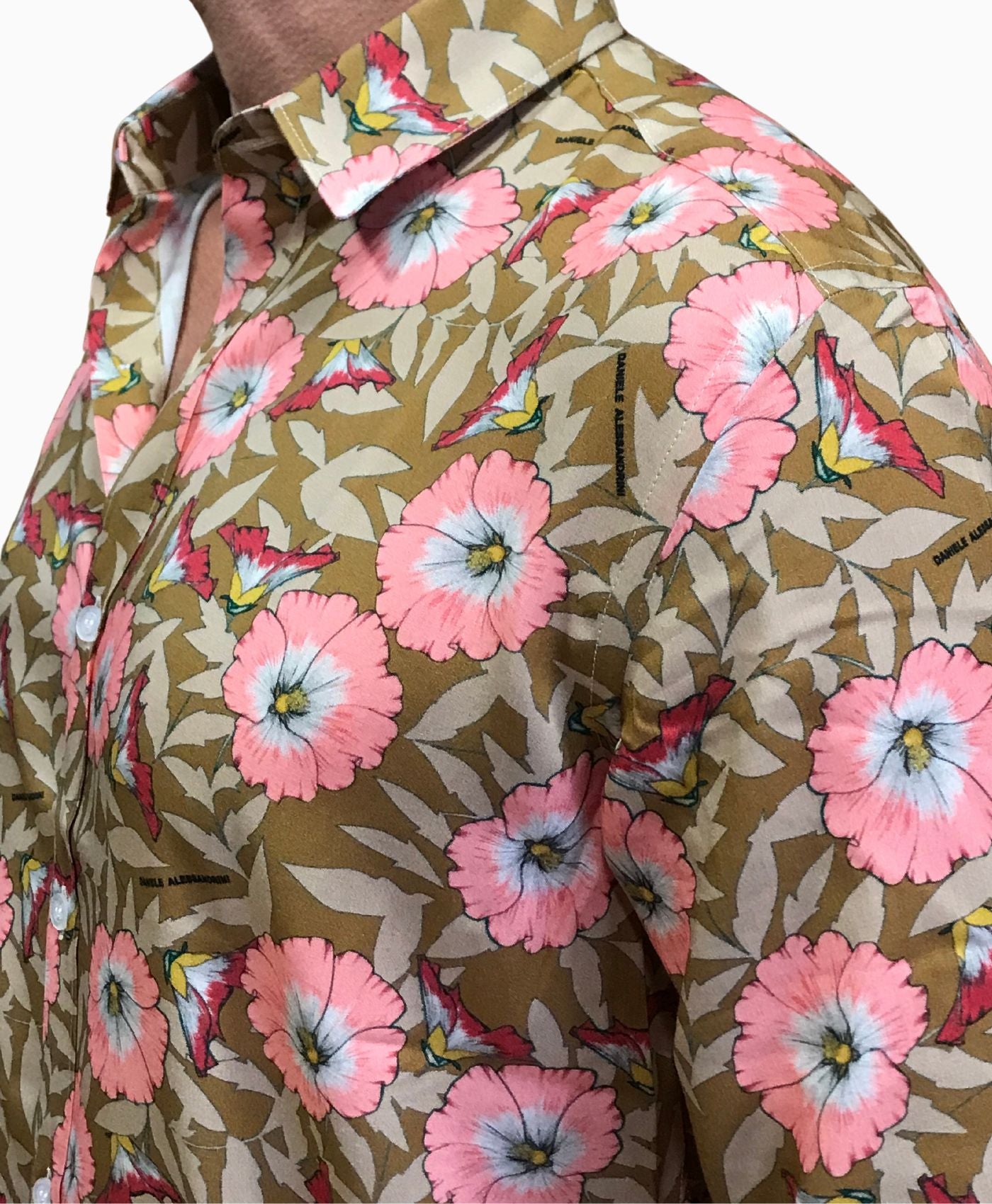 Camisa Flores ocre