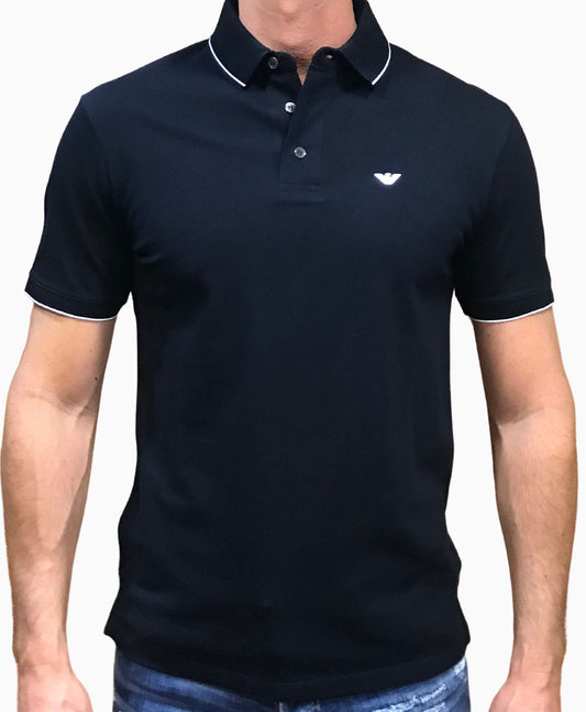 Polo Navy Collo Marino