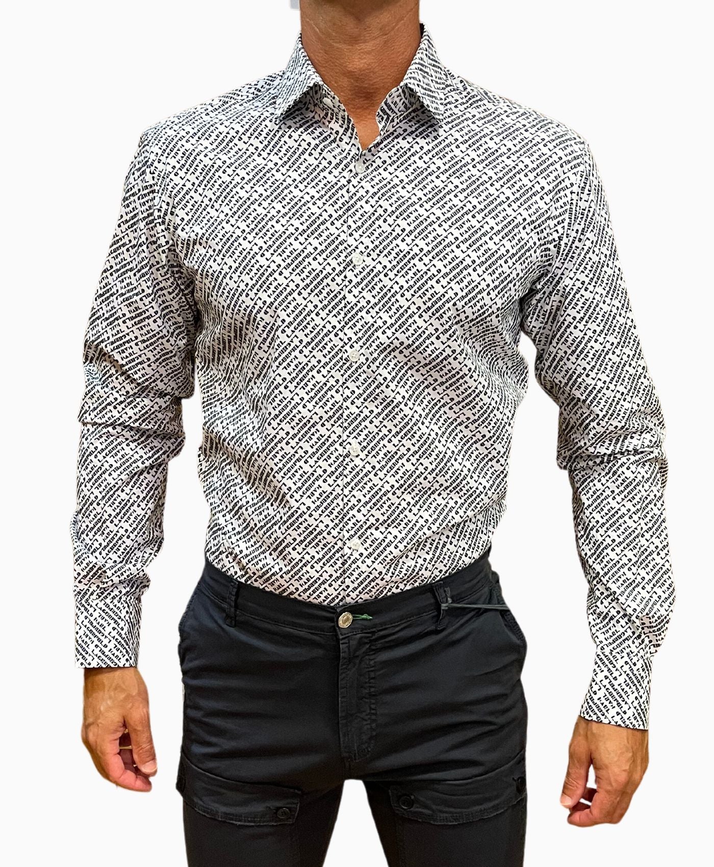 Camisa 533679 blanco/negro