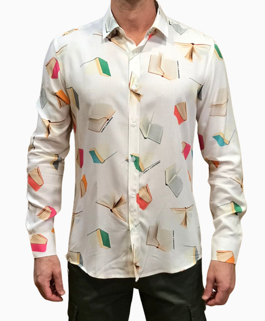 Camisa Libros blanco