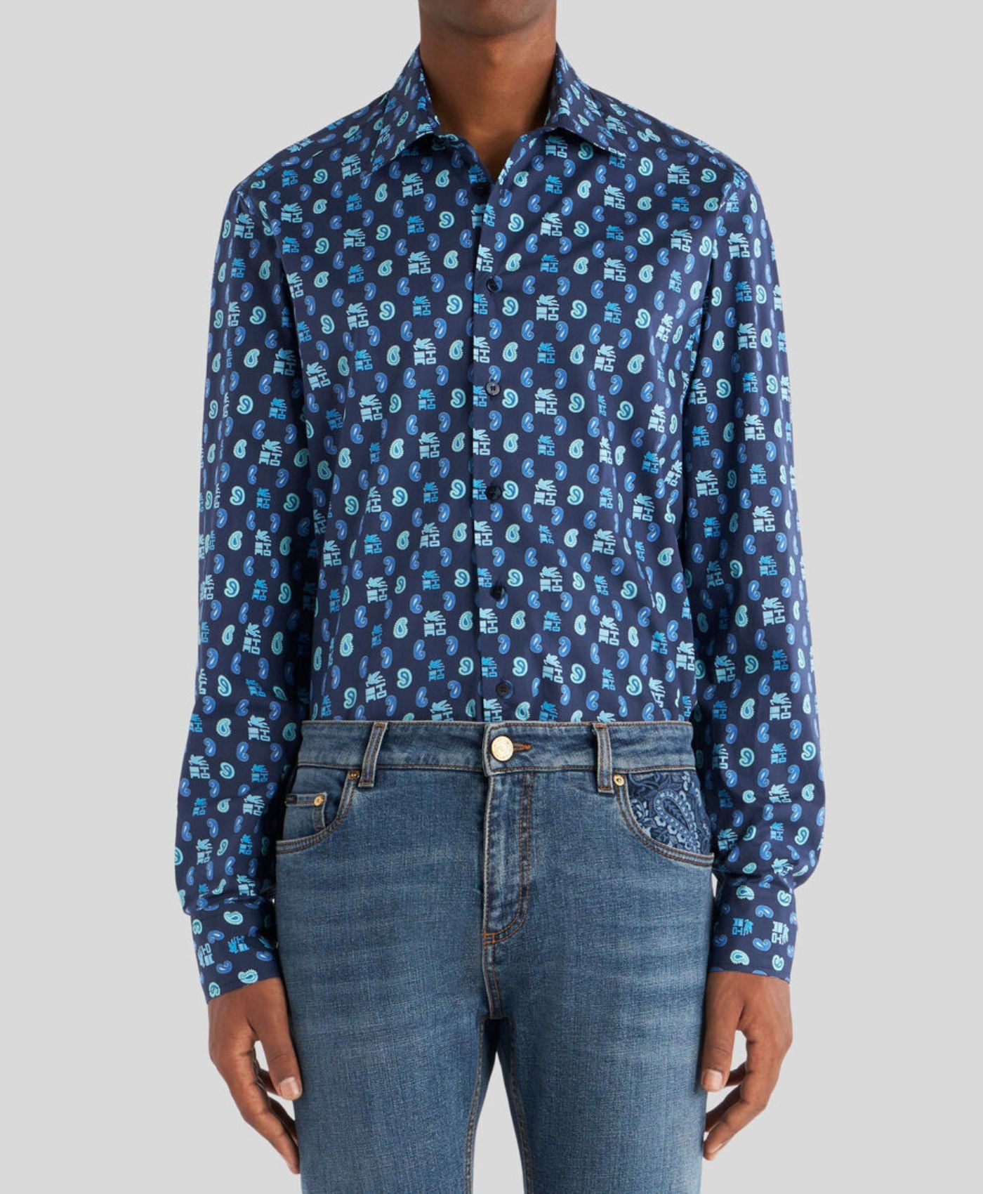 Camisa Logos E Marino