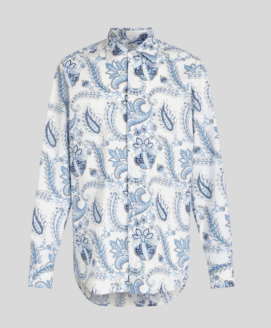 Camisa Paisley Floral Blanco