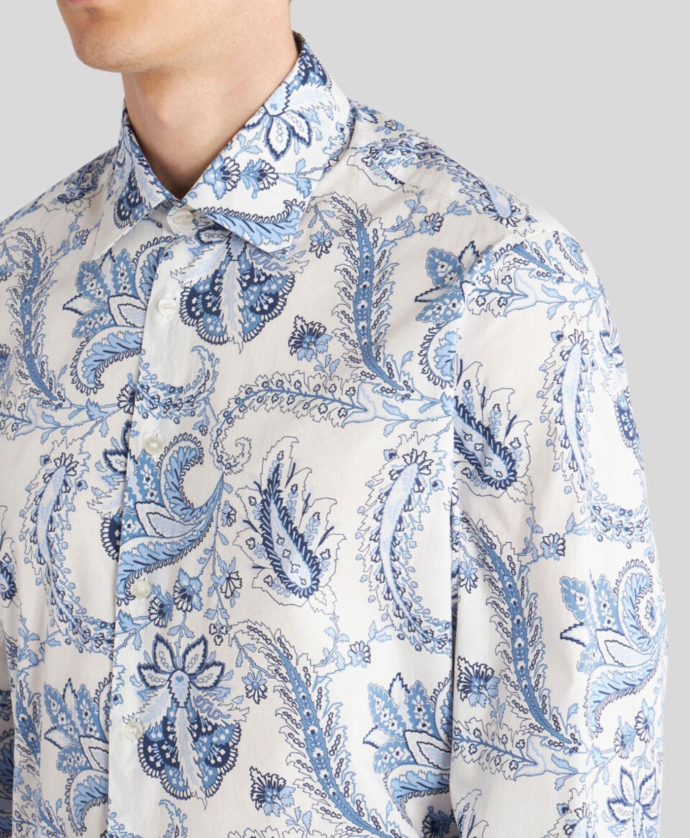 Camisa Paisley Floral Blanco