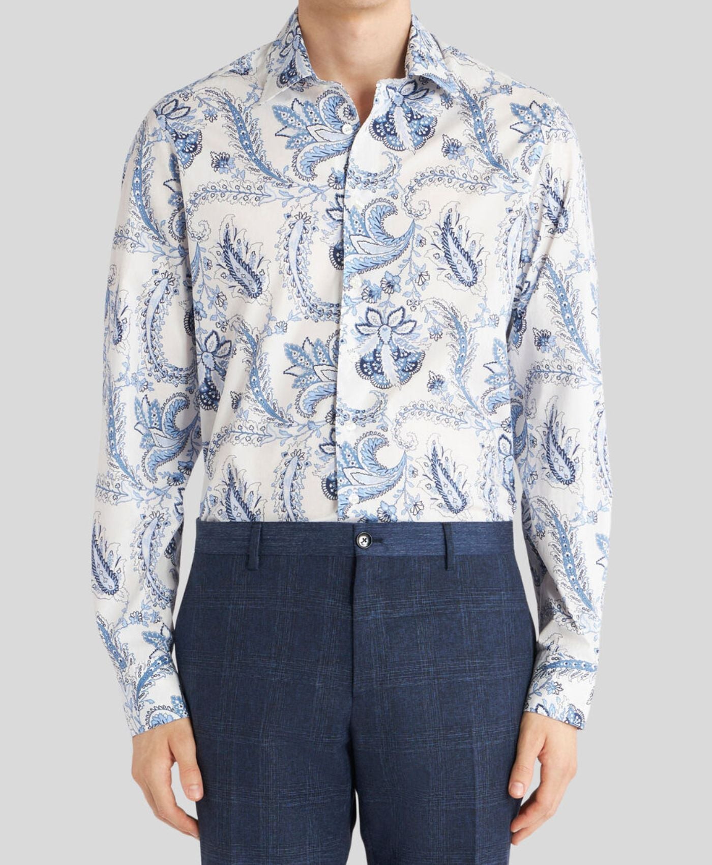 Camisa Paisley Floral Blanco