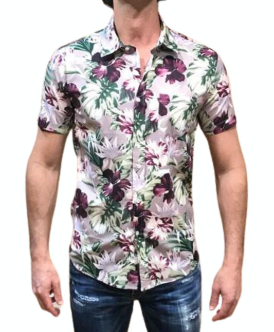 Camisa Sorbettino Lila/Ocre