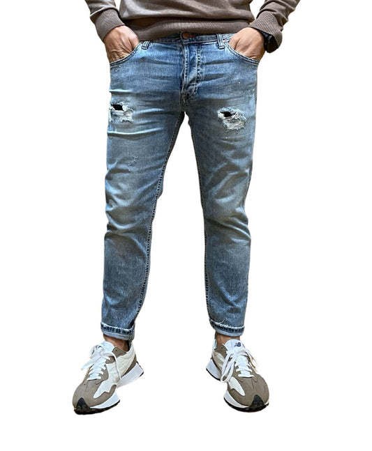 Pantalone Denim Azul medio