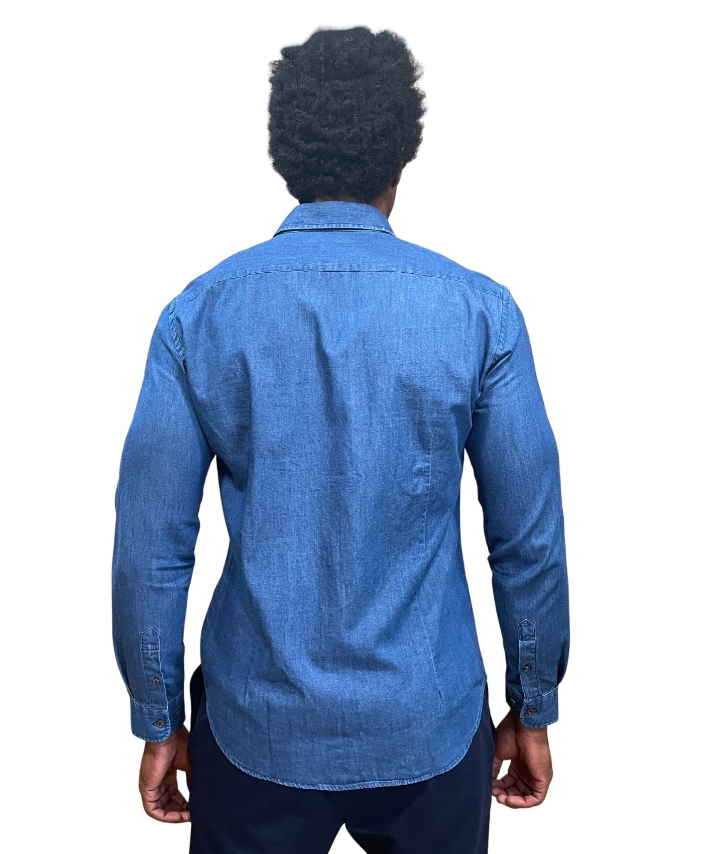 Camisa Twill  denim Marino