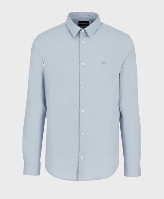 Camisa Lisa 8N1C09 Azzurro